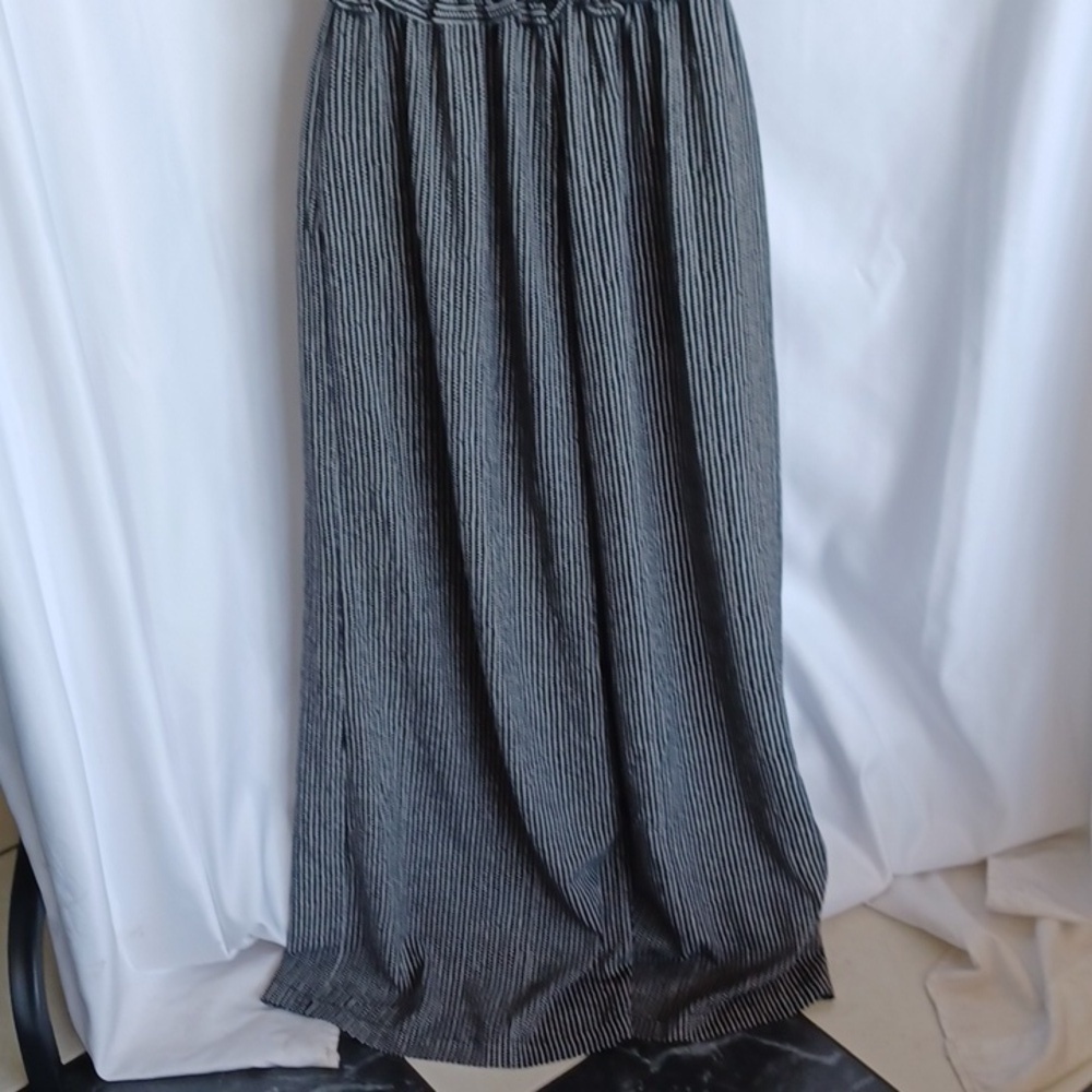 Max Studio Black/white Pin Stripe Wide Leg Jumpsuit - NWT, Sz L - Picture 7 of 10